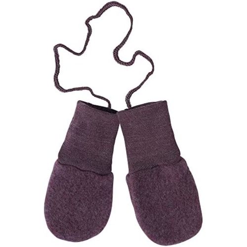 Baby Thumbless Mittens: Organic Merino Wool Snow Gloves with String
