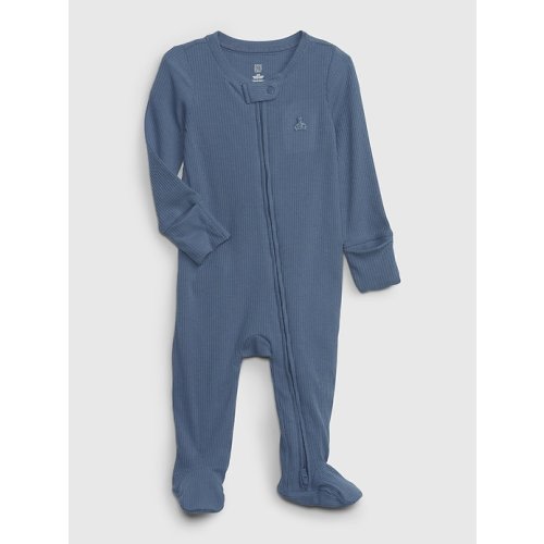 Baby First Favorites TinyRib Footed One-Piece in bainbridge blue, size: 0-3 M