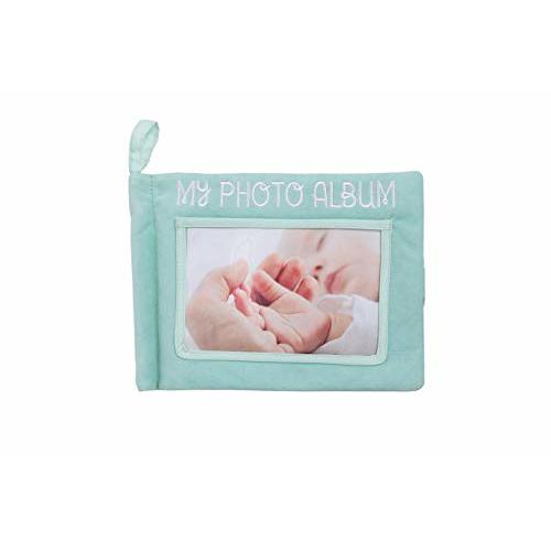 Pearhead Plush Photo Album, Baby Shower Registry Addition, Gender Neutral Baby Toy, 8.75x6.25x0.75 Inch