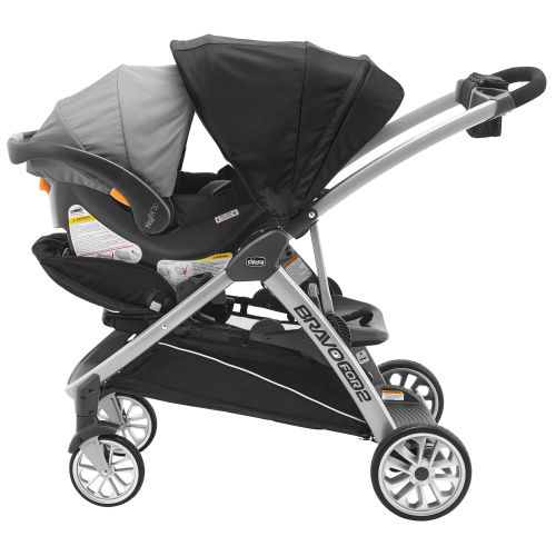 BravoFor2 Standing/Sitting Double Stroller - Iron