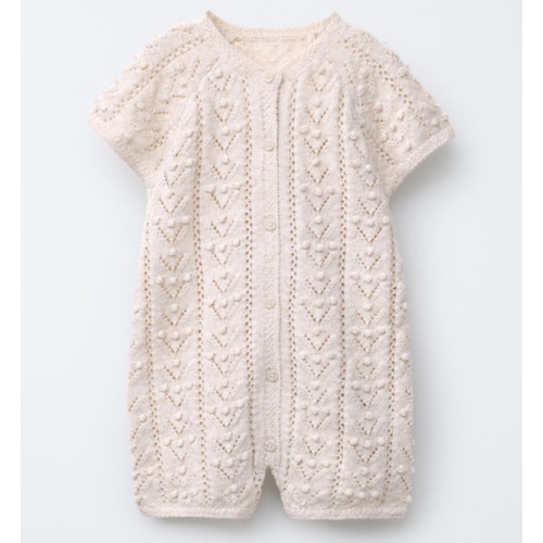 KNIT SHORT JUMPSUIT - Light beige | ZARA United States