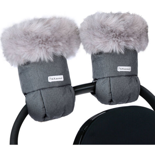 Warmmuffs, Heather Grey Tundra - 7AM Enfant | Maisonette
