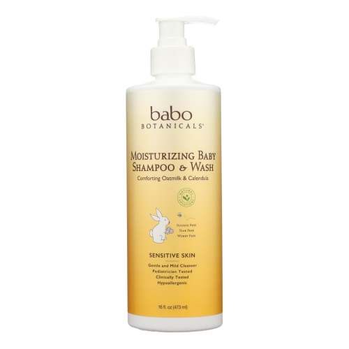 Babo Botanicals Baby Shampoo and Wash: Gentle Oatmeal Goodness (16 Oz) - Gimme the Good Stuff