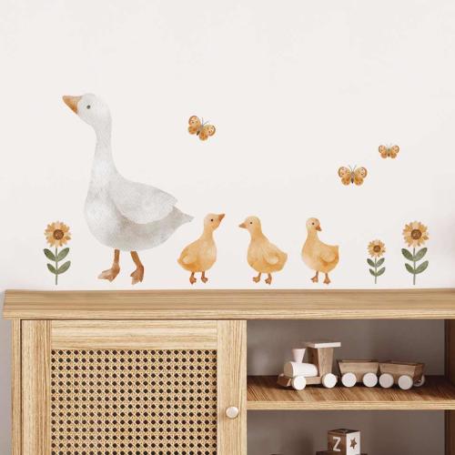 Goose decals, Big Goose wall sticker, removable decals, Ducks wall stickers, Nursery decor, watercolor stickers, Geese decals