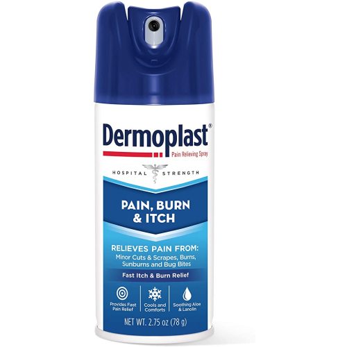Dermoplast Pain, Burn & Itch Relief Spray for Minor Cuts, Burns and Bug Bites, 2.75 Oz (Packaging May Vary) - 2.75 Ounce (Pack of 1)