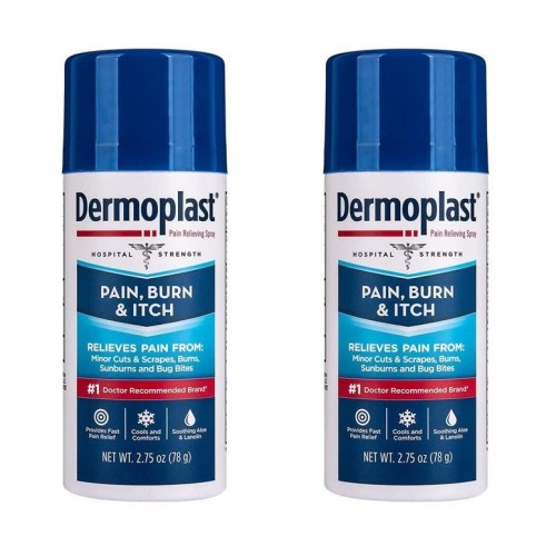 Dermoplast Pain, Burn & Itch Relief Spray for Minor Cuts, Burns Pack of 2