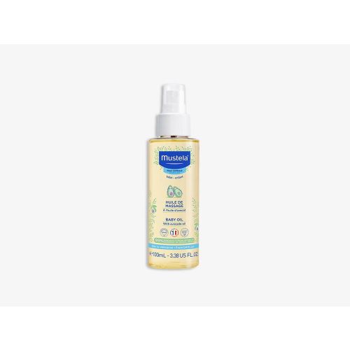 Mustela Baby Oil - Moisturizing Oil for Massage - with Natural Avocado, Pomegranate & Sunflower Oil - 3.38 fl. oz.