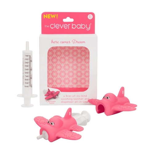 The Clever Baby Teether and Dispenser Duo, Dream / Baby Medicine Dispenser and Soothing Teether All-in-One / Teething Relief (2 Pieces)