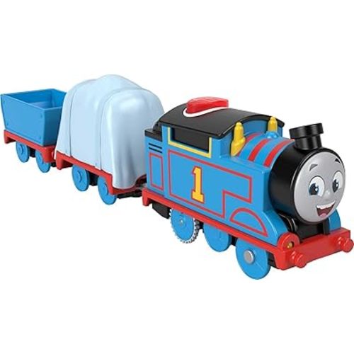 Thomas & Friends Motorized Toy Train Talking Thomas Engine with Sounds & Phrases Plus Cargo for Preschool Kids Ages 3+ Years