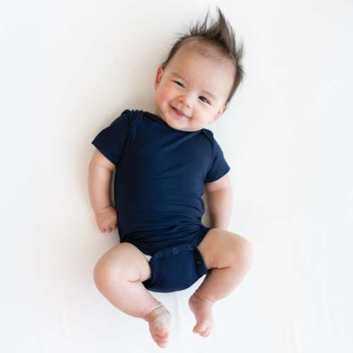 Bamboo Bodysuit in Navy | Baby Onesie | Kyte Baby