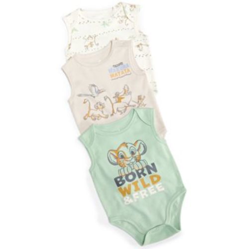 Baby The Lion King Simba, Timon, Pumbaa & Zazu Printed Bodysuits, Pack of 3