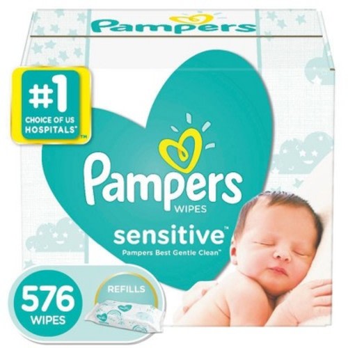 Pampers 9pk Sensitive Baby Wipes Refill - 576ct