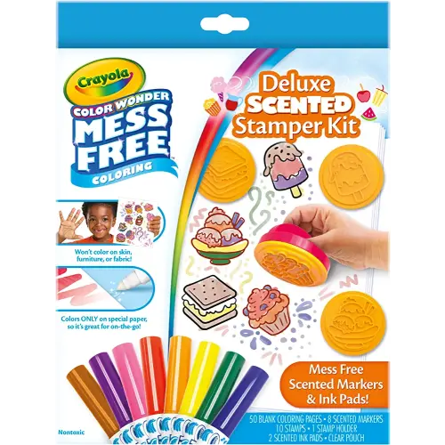 Crayola Color Wonder Mess Free Coloring Set, 50 Blank Coloring Pages, Scented Color Wonder Stamps and Markers, Refill Set