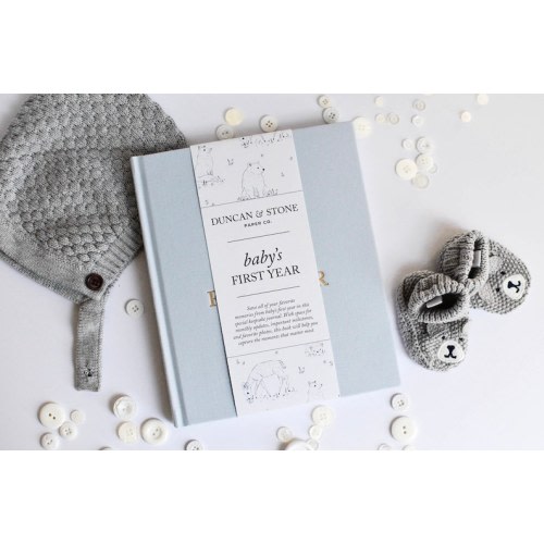 Baby Memory Book & Baby Photo Album - Sky Blue