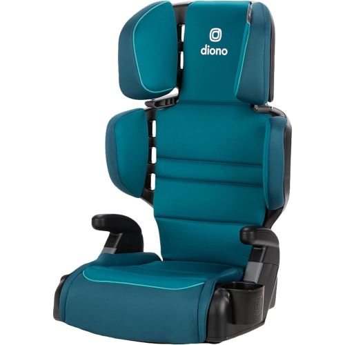 Diono Connect3 R 2-in-1 High Back Booster, Slim Fit 3-Across in Many Mid-Sized Sedans and SUVs, for Children from 40-120 lbs., Lightweight with Cupholder, Blue Razz Ice
