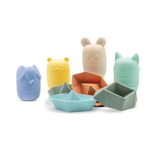 Silicone Bath Toy 8-Piece Set, Non Toxic, Pool Toy, Beach Toy, Water Toy.