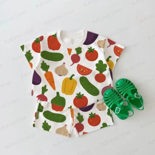 Baby Various Vegetables White 2-piece Set