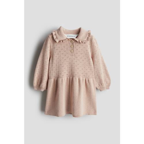 POINTELLE-KNIT COTTON DRESS