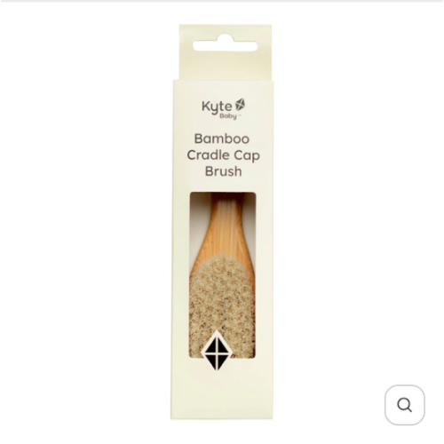 Kyte Baby Cradle Cap Brush Made with Natural Goat Hair Bristles and a Bamboo Brush Handle