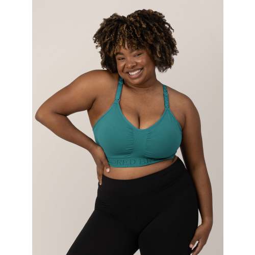 Sublime® Hands-Free Pumping & Nursing Sports Bra | Teal - Kindred Bravely