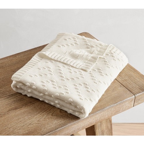 Chris Loves Julia Sweater Knit Baby Blanket | Pottery Barn Kids