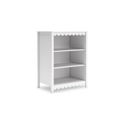 Signature Design by Ashley Hallityn 3-Tier Bookcase with 2 Adjustable Shelves, White