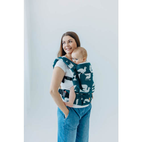 LennyLight Carrier, Standard Size, jacquard weave, 100% bamboo viscose - BIRDY - SKYWARD