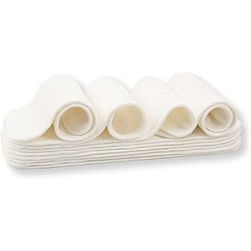 Nora's Nursery 5 Layer Cotton Inserts 10 Pack with Snaps