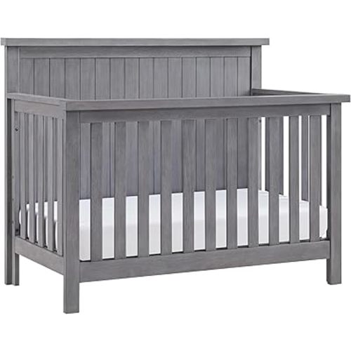 Soho Baby Everlee 4-in-1 Convertible Crib, Graystone