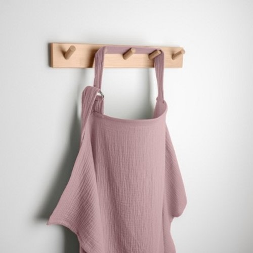 Comfy Cubs Muslin Nursing Cover, Pack of 1 - 100% Cotton Adjustable Neck Strap with Privacy Coverage - Mauve