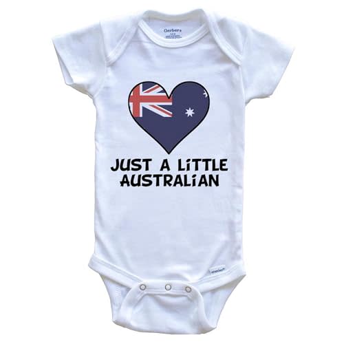 Just A Little Australian One Piece Baby Bodysuit - Funny Australia Flag Baby Bodysuit