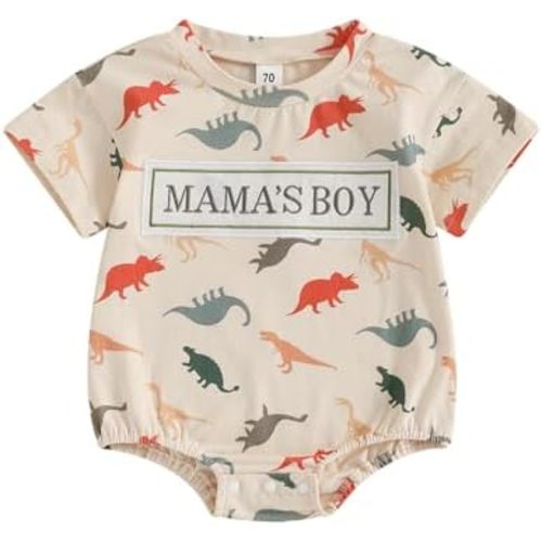Eadrioss Dinosaur Baby Boy Clothes Mamas Boy Crew Neck Shirts Dinosaur Romper Bodysuit 3 6 12 18 Month Summer Clothes Outfit