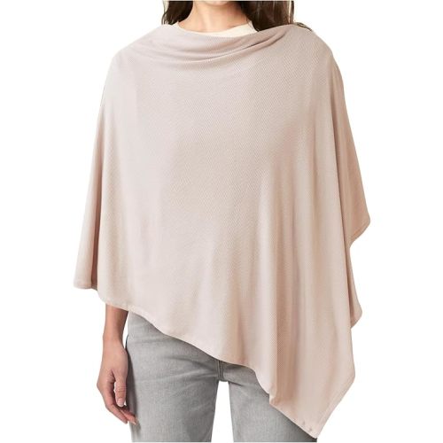 Konssy Knit Nursing Cover for Breastfeeding, 360 Full Privacy Breathable Breastfeeding Cover, Multi-use Carseat Canopy(Beige)