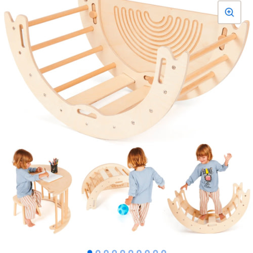 Montessori 4in1 Climbing Arch & Rocker with Tabletop – GrowGo Kids