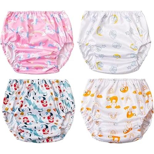 Waterproof Diaper Covers for Girls for Baby Girl Shorts 6-9 Months Good Elastic Plastic Diaper Covers for Waterproof Training Pants 1t