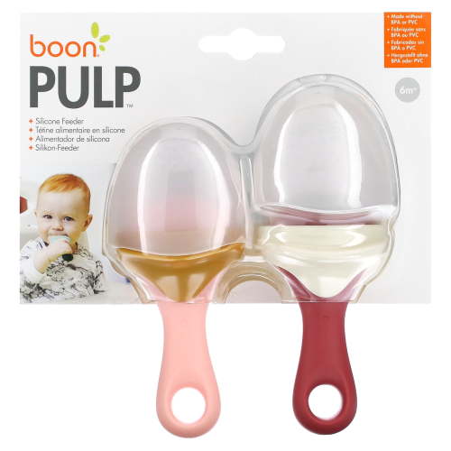 Boon Pulp, Silicone Feeder, 6 Months +, 2 Feeders