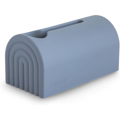 mushie Bath Spout Cover | Soft Silicone Bathtub Faucet Safety Guard for Kids | Universal Fit (Tradewinds)