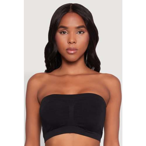 Womens Basic Seamless Padded Bandeau Top