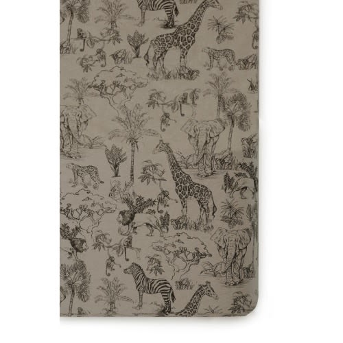 Oilo Print Orgainc Cotton Muslin Crib Sheet, Eggshell