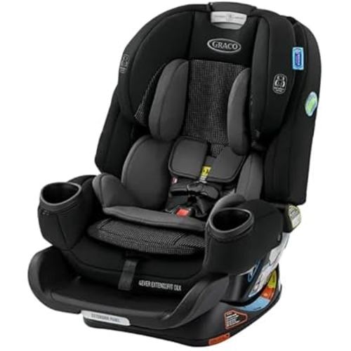 Graco 4Ever Extend2Fit DLX 4-in-1 Convertible Car Seat – Infant to Toddler, Rear & Forward Facing, Booster, Adjustable Recline, Car Seat, Miner