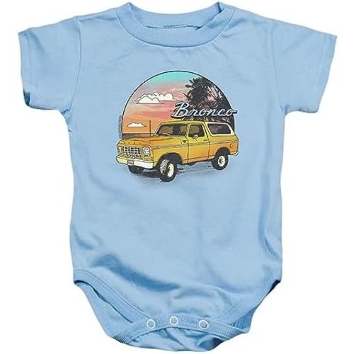 Popfunk Classic Ford Bronco at The Beach Unisex Infant Snap Suit for Baby