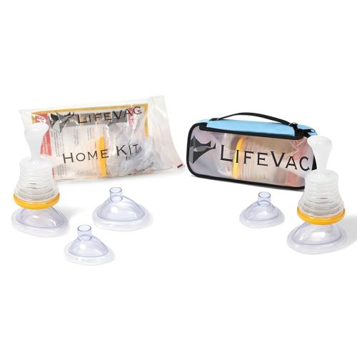 LifeVac Home & Blue Travel Kit Combo - Portable Suction Rescue Device, First Aid Kit for Kids and Adults, Portable Airway Suction Device for Children and Adults