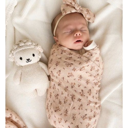 Muslin Swaddle | Paisley Coffee – Little and Fern