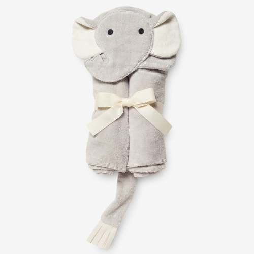 Gray Elephant Hooded Baby Bath Wrap – Elegant Baby