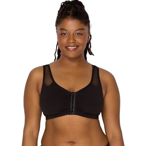 Fruit of the Loom Women's Comfort Front Close Sport Bra with Mesh Straps