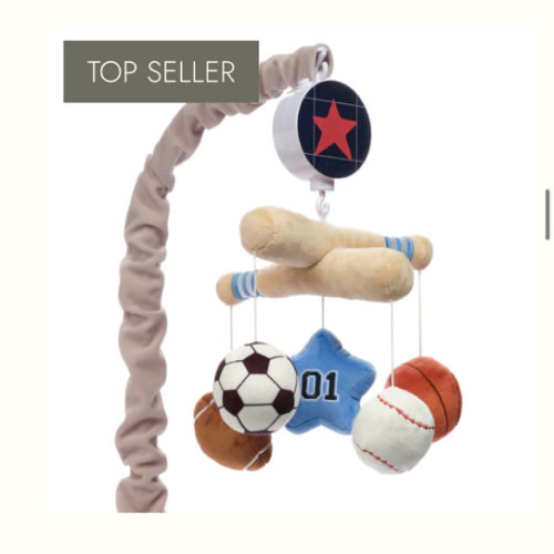 Baby Sports Musical Baby Crib Mobile Soother Toy - Gray – Lambs & Ivy