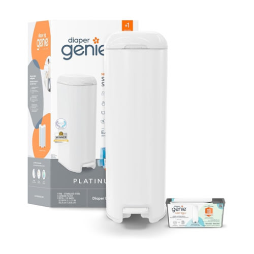 Diaper Genie: Platinum pail, white
