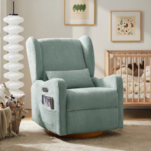 Wade Logan® Ceandra 29.5"W Modern Nursery Swivel Glider Power Recliner with Built-In Nightlight & Reviews | Wayfair
