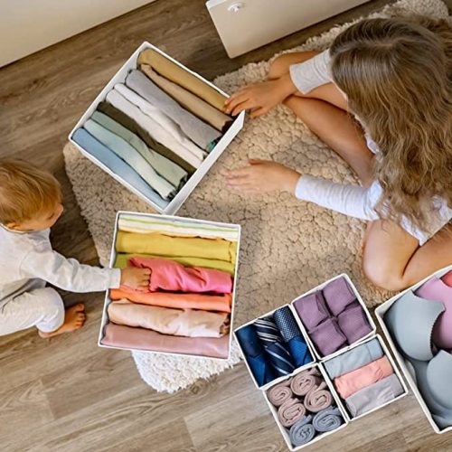 12 Pack Drawer Organizers (White)