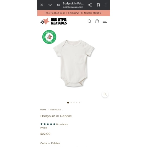 Bodysuit in Pebble